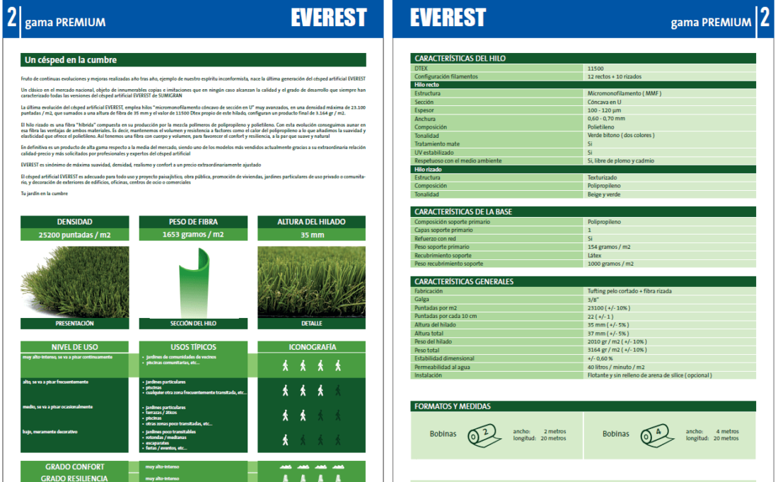 CÉSPED SINTÉTICO EVEREST 35MM - Imagen 3